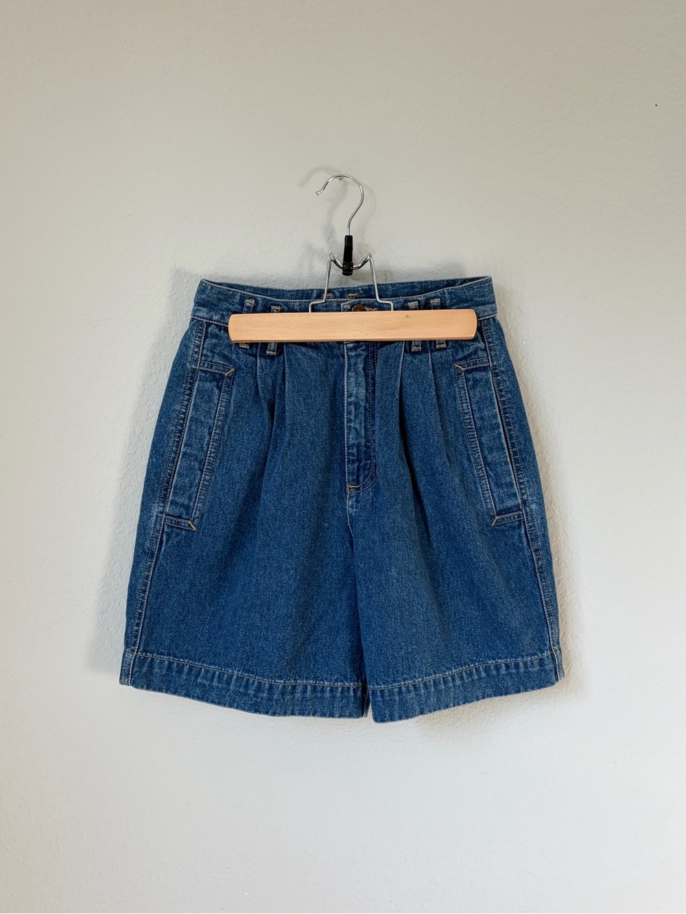 Liz Wear Vintage Denim Shorts Womens Petite Size 2 Blue High Waisted 90s